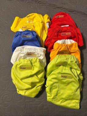 10 Colorful Reusable Cloth Diaper Covers (Set of Mixed Colors)
